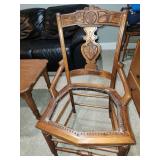 6 Burl Walnut Chairs