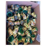 Box of Kashmir India PAK YAK, hand made and painted 3” bells