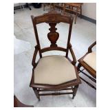 6 Burl Walnut Chairs