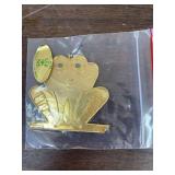 Bag of Kashmir India PAK YAK, metal ornaments, 55 frogs