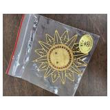 Bag of Kashmir India PAK YAK, metal ornaments, 125 Sunburst