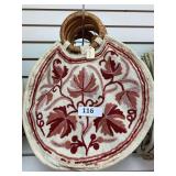 5 - Kashmiri handbags with crewel decoration, pink, mauve and red leaves