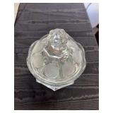 8” Fostoria coin spot candy dish