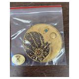 Bag of Kashmir India PAK YAK, metal ornaments, 100 half moons