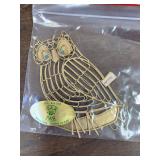 Bag of Kashmir India PAK YAK, metal ornaments, 45 owls