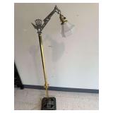 Custom Mission Style Floor lamp with Antique shade 56” tall