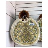7 - Kashmiri handbags with crewel decoration, yellow and brown floral