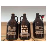 3 growlers from Tin Man Brewing in Evansville