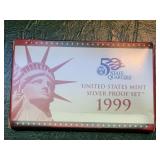 1999 United States mint silver proof set inbox