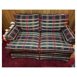 Sealy plaid loveseat