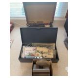 Stamps, Duosonic record player , and view master with reels
