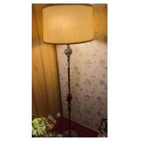 Antique wrought iron floor lamp