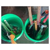 2 buckets of misc tools