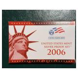 2006 United States mint silver proof set in box