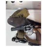 US Army Belt & holster, Crossman 357 pellet pistol, survival knife