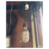 Hanging garage lights and outlet