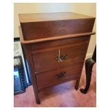 Vintage Sewing Cabinet Including Contents  16 x 24 x 12
