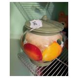 Fruit cookie jar and Oreo cookie jar