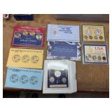 2003 Uncirculated Kennedy & Sacagawea set, 1979 Dollar souvenir set, 1980 Souvenir Set,, the liberty collection, 1978 & 1979 UC mint set, USA  4 most famous coins, American Nickels of 20 th Century