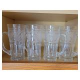 Mikasa Floral Trellis Crystal  Beer Mugs - 4 pieces