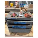 Adrian steel cabinet, utility knives & blades