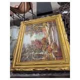 Oil on canvas framed painting