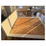 Solid wood King size bed w/ Floating 1 dove tailed drawer Night Stands w/glass top