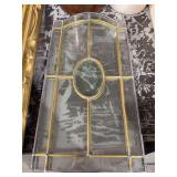 3 leaded glass panels