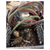 Acetylene torch w/ gauges & hose, handheld spreader