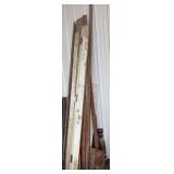 Lot of antique wood door frames, baseboard, molding, etc.