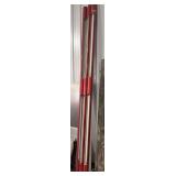 3 red fluorescent lights - apx 123' & 1 white 64'