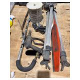 Tripod sprinkler. Water nozzles, fan/light chain, paint guide, tire tool