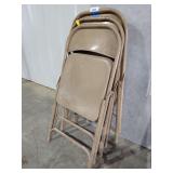 3 Metal Folding Chairs