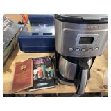 Cuisinart coffee maker, 2 cocktail books