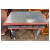 Painted 2 drawer side table