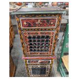 Decorative painted cabinet with 2 drawers