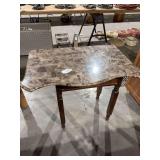 One drawer marble top table