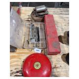 Alarm bell, knives, flare kit