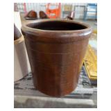 Brown glazed crock