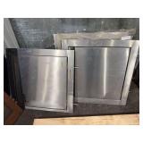 3 stainless steel outdoor kitchen access panels 22.5' x 22.5'