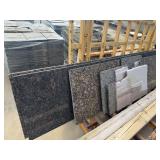 Lot of misc granite pieces(cart not included)