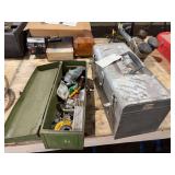 2 metal tool boxes