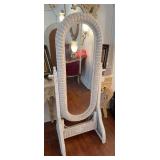 Wicker tilting mirror 63' x 28'