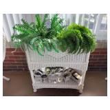 Wicker planter (26' x 30' x 10') and miniature furniture