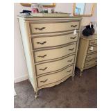 French provincial style 5 drawer chest