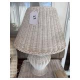 Two wicker table lamps 21' and 22'