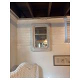 White wicker mirror