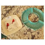 Ceramic Items, Holiday Items, Candles, Tissue Box Holder, Glass Tray