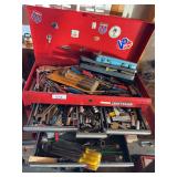 Craftsman toolbox, including tools and hardware