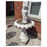 Large concrete bird bath( damaged)